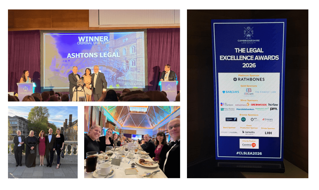 Sponsorship of Cambridgeshire Law Society Legal Excellence Awards 2026